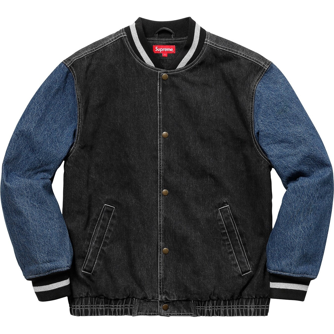 Denim Varsity Jacket view 2